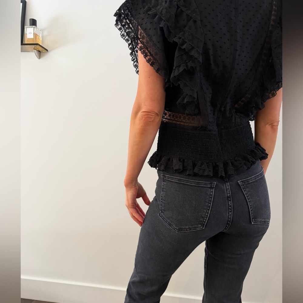 Zimmermann Hypnotic Lace Ruffle Top 🖤 - Picture 2 of 5